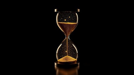 Sands of Gold: Luxurious Hourglass Tracking Precious Time