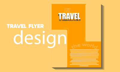 Travel flyer poster editable print ready template design.