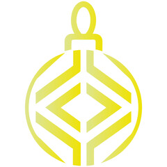 Glowing Christmas Bulb with Binary SVG