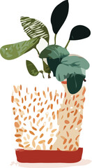pot plant vector art