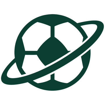 Football Orbiting Globe Sports Logo 