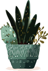 pot plant vector art