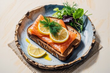 Toast with Salted Salmon