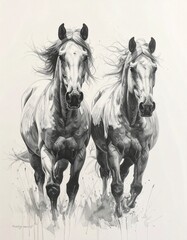 かっこいい馬のイラスト素材