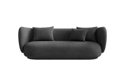 Fototapeta premium Modern curved sofa on an isolated background. Furniture for the interior collages and presentations.