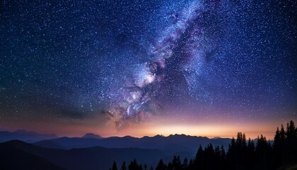 vibrant dark night sky filled with countless bright stars creating a celestial spectacle and wonder