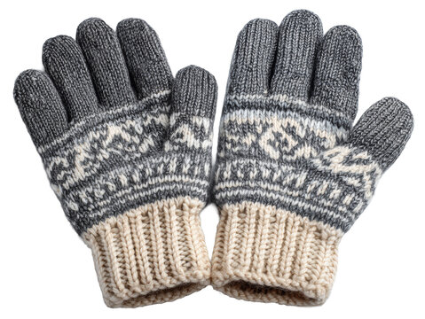 Wzorzyste Wełniane Rękawiczki &ndash; Ciepła Odzież Zimowa