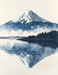 和風な富士山のイラスト素材