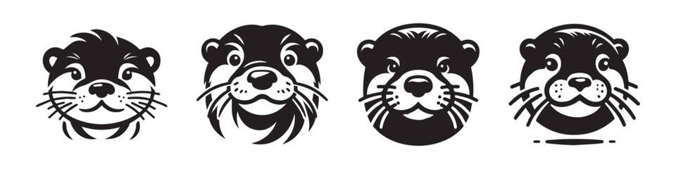 Otter Faces: A Collection of Playful and Charming Illustrations.