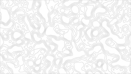 Topographic contour line map with vintage terrain curves forming detailed elevation patterns for geographic outdoor vector design