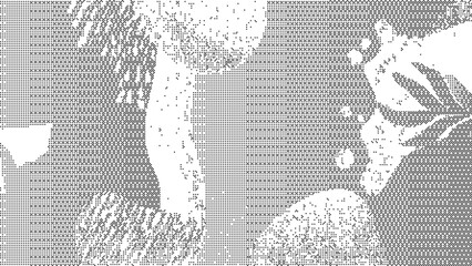 Abstract pixel bitmap gradient with retro dither squares and geometric video game texture for digital art backgrounds