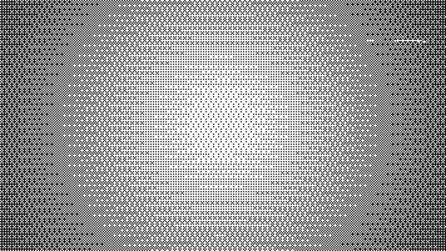 Retro game inspired pixel bitmap gradient with soft dither pattern and abstract halftone grid for creative design