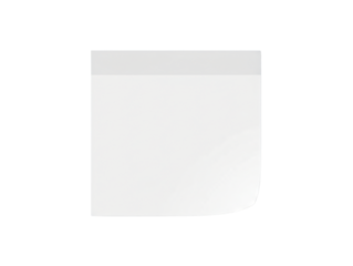 Blank white paper with a curled corner on a background