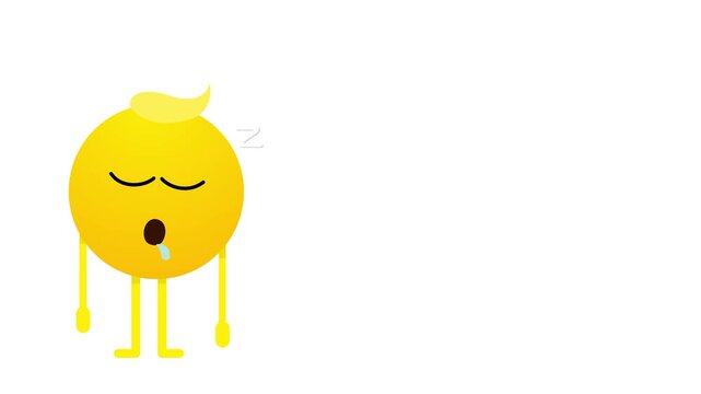 A seamless loop animation of a sleepy emoji with gentle breathing and closed eyes. Ideal for relaxation videos, bedtime content, calm themes, UI motion graphics, or any project needing a peaceful, res