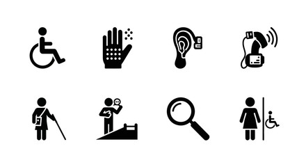 Accessibility symbols for inclusive design collection