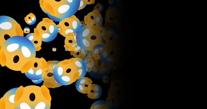 Social Media Transitions pack in 4K.Face Screaming in Fear icons cool pack animated transitions for social media.Social media fear emoji icon transitions.Animated transitions for social media in 4K
