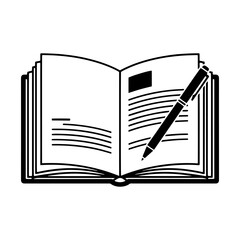 Isolated spiral notepad with a pen on a blank page, ideal for school, office, or business documentation.