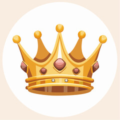 Elegant golden crown illustration symbolizing authority, royalty, and leadership qualities design