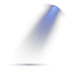 Projection studio lights beam. Light sources, concert lighting, stage spotlights. Vector Spotlights. Overlay effects simulate professional studio illumination. Light Effects. Scene. Row of spotlights.