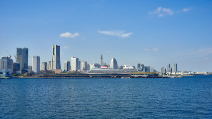 Fototapeta premium The streets of Yokohama on a fine, clear day