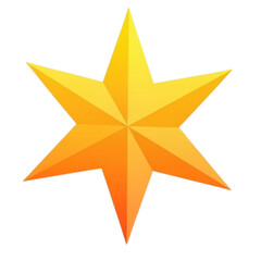 Stunning golden starburst symbol with vibrant orange and yellow hues, a dynamic icon for design projects, perfect for awards or branding with a modern style