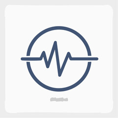 Simple pulse rhythm design representing vitality and continuous motion aesthetic concept