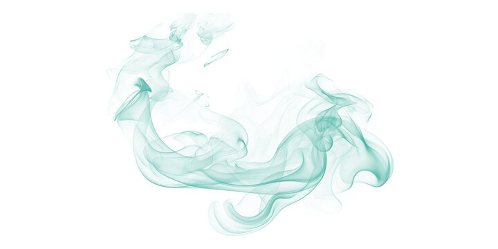 Ethereal teal smoke swirls dance in the void creating a captivating abstract design for backgrounds and textures with