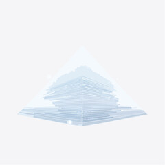 Ethereal geometric structure floating in pristine whitespace, a minimalist composition