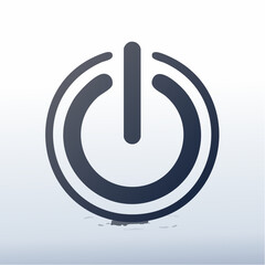 Abstract digital empowerment emblem on off illustration on a bright gradient minimal design