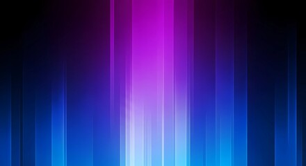 Background with vertical glowing gradient in shades of black, purple and blue for modern technological, abstract digital or futuristic interfaces