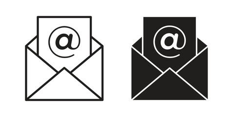 Envelope open icon for web, app, infographic.