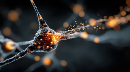 Network connection abstract technology background showing neural network with nodes and connections for science or technology concept