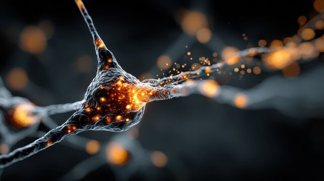 Network connection abstract technology background showing neural network with nodes and connections for science or technology concept