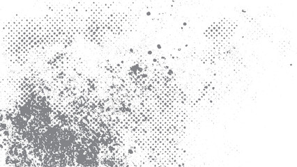 Rubbed aged texture with a halftone raster pattern.  Monochrome abstract splattered background. 