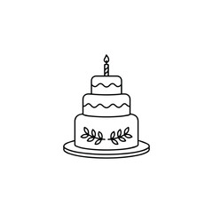 wedding cake vector illustration