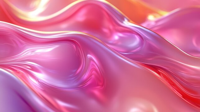 Flowing pink-purple iridescent fabric folds with highlights and subtle textures