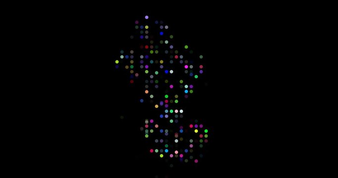 Abstract Circle Swarm Revealing Guyana Map