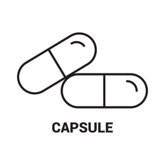 Capsule Vector Graphics Medicine Healthcare Medication Prescription Pills Pharmacy Treatment Medical Minimalistic Health