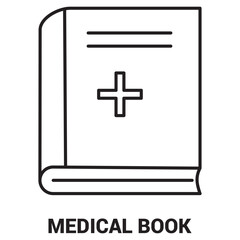 Obraz premium Medical Textbook Icon Health Education Material Study Guide Research Resources Healthcare Symbol Professional Knowledge