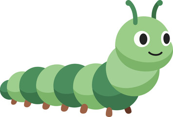 green caterpillar illustration