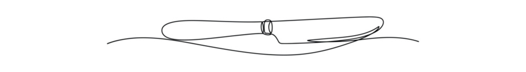 Continuous Line Drawing of Scroll Paper Isolated on Transparent Background