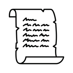 Top view illustration of a rectangular dining table with six place settings isolated on