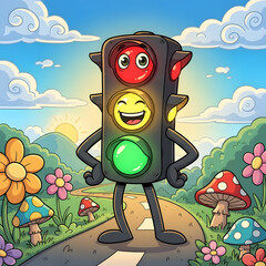 traffic light on the road