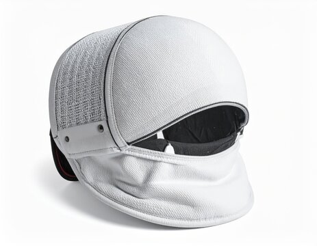 Professional White Fencing Mask for Competitive Sports Protection