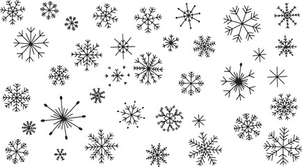 Elegant Snowflake Pattern Vector Illustration for Winter and Christmas Designs