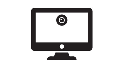 Webcam computer outline vector
