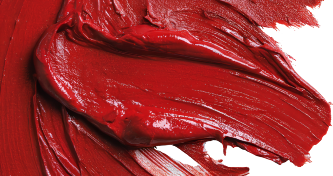 Vibrant Red Paint Texture Unleashes Artistic Energy in a Bold Stroke of Color