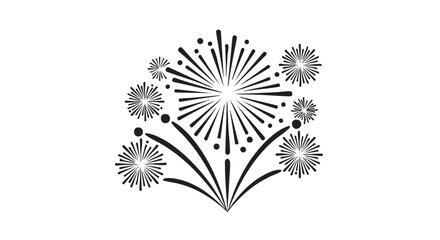 ## **8. Fireworks display outline vector**
