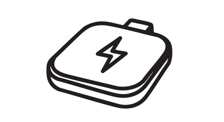 ## **40. Wireless charging pad outline icon vector**

