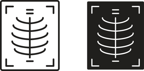 X-ray scan icon for web, app, infographic.